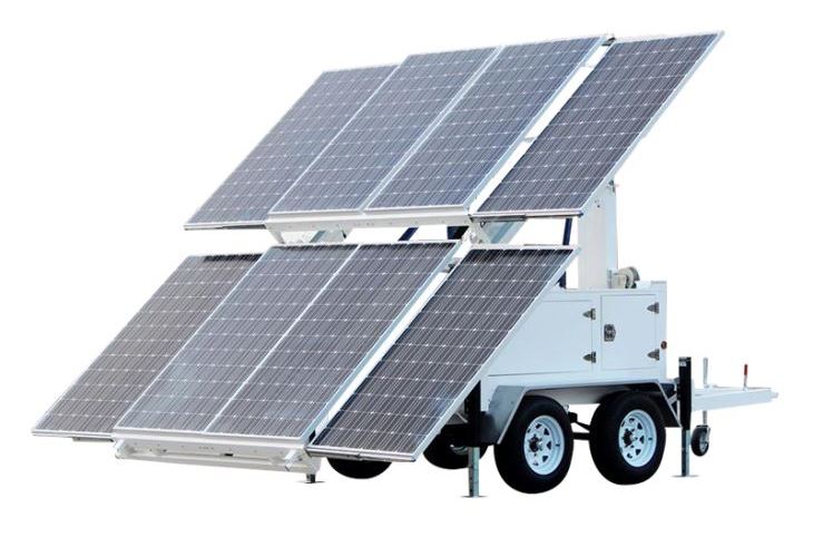 Solar powered generator for rent